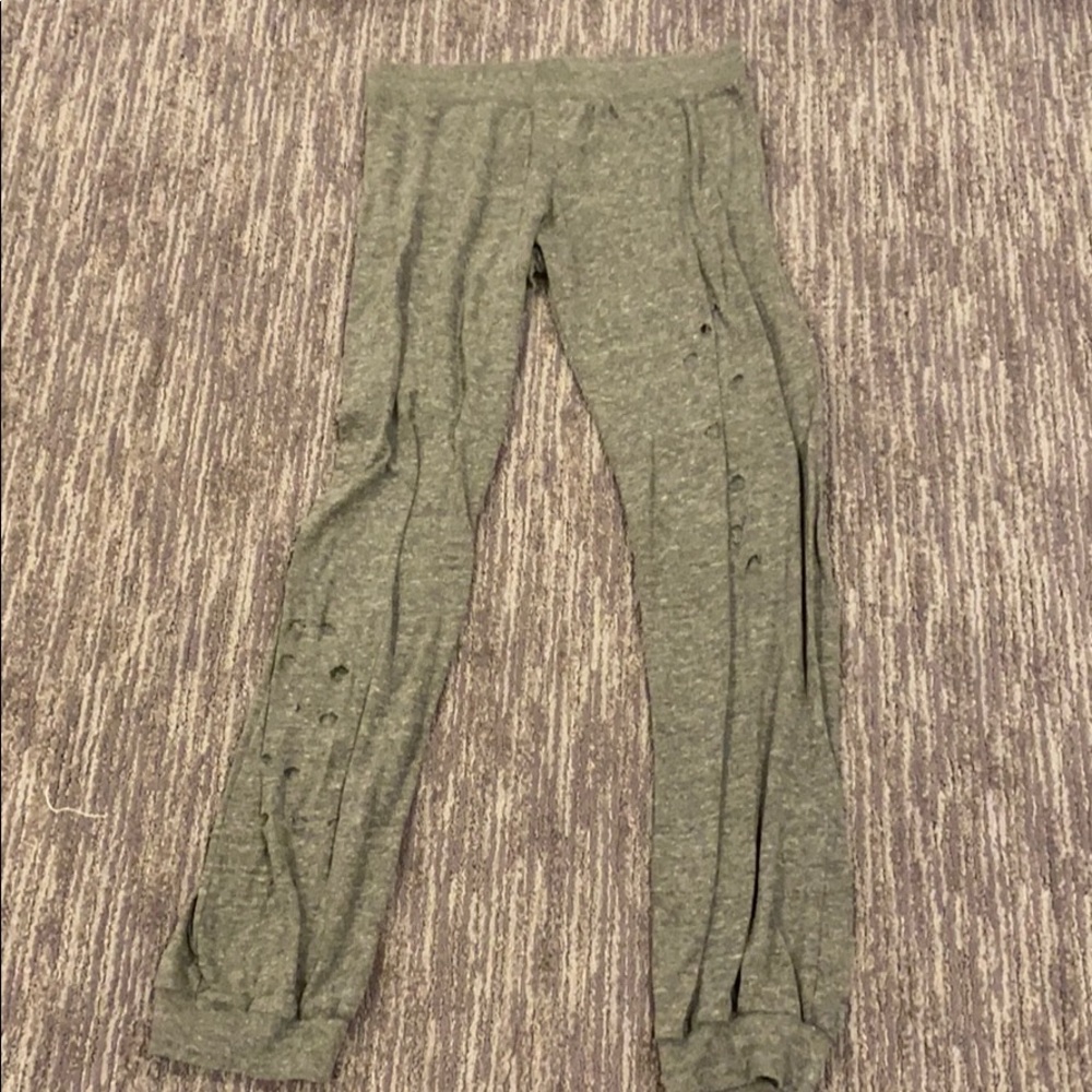 Grey So Nikki sweatpants with slits